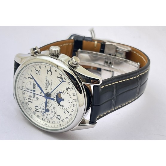 Longines Master Collection Steel Leather Strap Swiss ETA 7750 VALJOUX  Automatic Watch