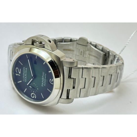 Panerai Marina Smokey Green Steel Bracelet Swiss ETA Automatic Watch