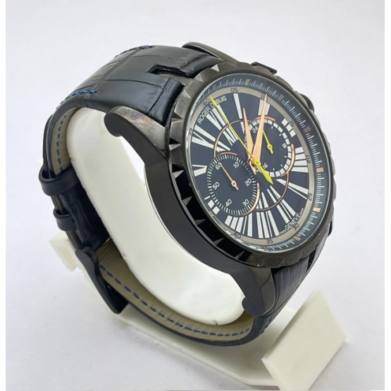 Roger Dubuis Excalibur Chronograph Leather Strap Watch