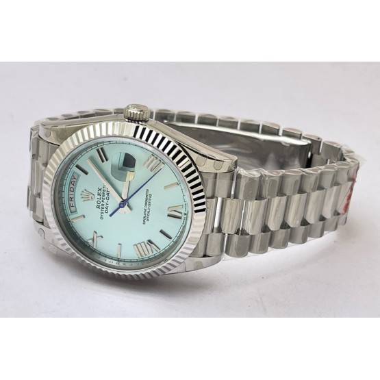 Rolex Day-Date Ice Blue Swiss ETA Automatic 7750 Valjoux Movement Watch