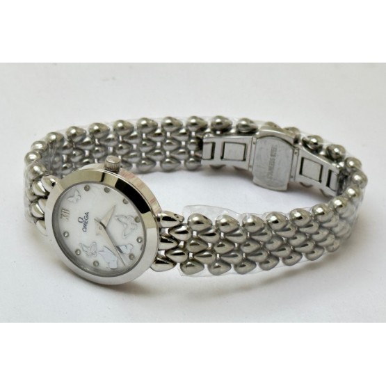 Omega De-ville White Steel Ladies Watch