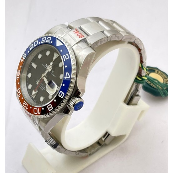 Rolex GMT Master ii Pepsi Oyster Bracelet Swiss ETA 3285 Valjoux Movement Watch