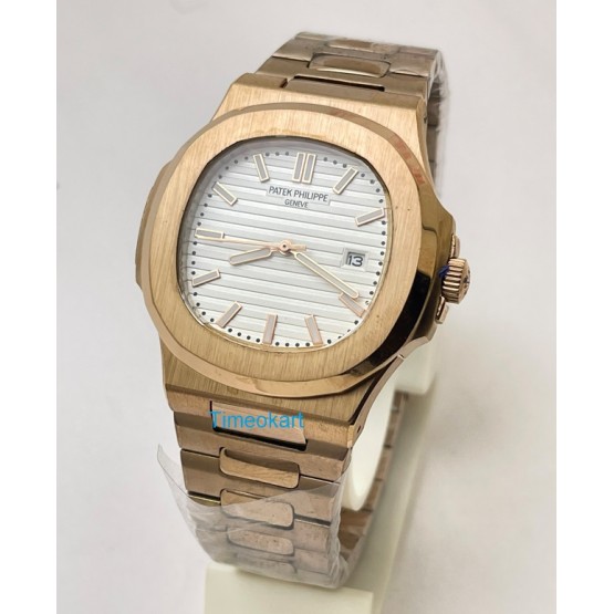 Patek Philippe Nautilus Rose Gold White Watch