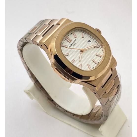 Patek Philippe Nautilus Rose Gold White Watch