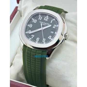 Patek Philippe Aquanaut Green Rubber Strap Watch