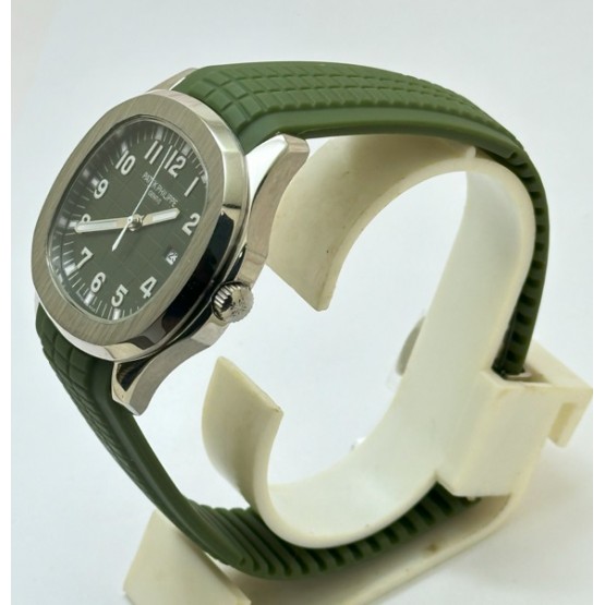 Patek Philippe Aquanaut Green Rubber Strap Watch