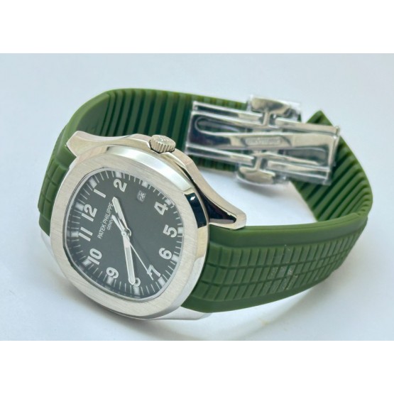 Patek Philippe Aquanaut Green Rubber Strap Watch