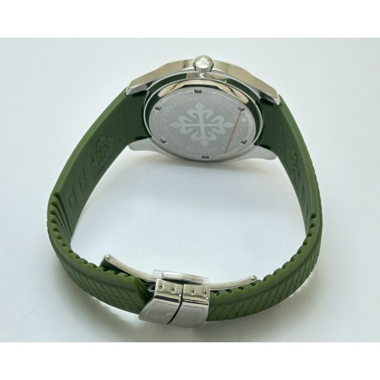 Patek Philippe Aquanaut Green Rubber Strap Watch