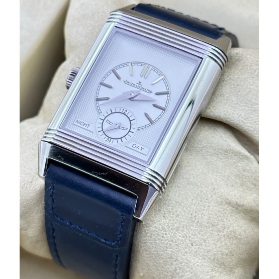 Jaeger Lecoultre Reverso Tribute Duoface Steel Swiss ETA 7750 Valjoux Movement Watch