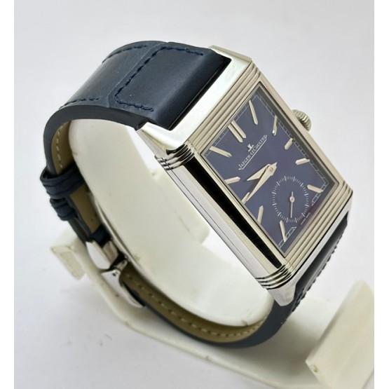 Jaeger Lecoultre Reverso Tribute Duoface Steel Swiss ETA 7750 Valjoux Movement Watch