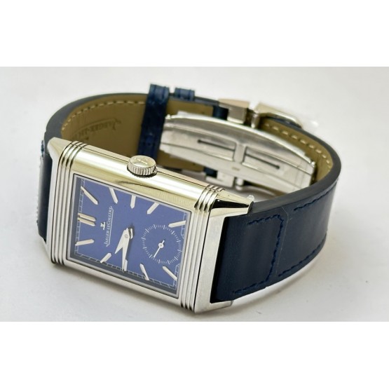 Jaeger Lecoultre Reverso Tribute Duoface Steel Swiss ETA 7750 Valjoux Movement Watch