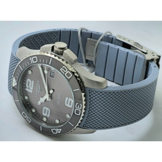 Longines Hydroconquest Grey Rubber Strap Swiss Automatic Watch