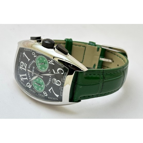 Franck Muller Casablanca Chronograph Green Leather Strap Watch