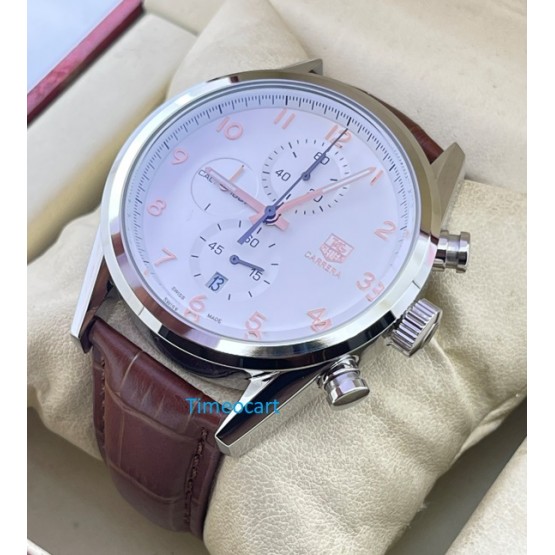 Tag Heuer Carrera Calibre 1887 Chronograph Leather Strap Watch