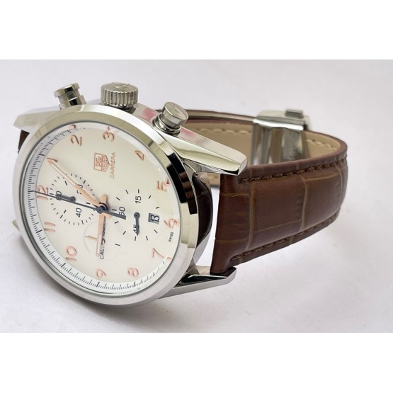 Tag Heuer Carrera Calibre 1887 Chronograph Leather Strap Watch