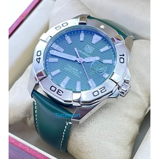 Tag Heuer Aquaracer Calibre 5 Green Leather Strap Swiss Automatic Watch