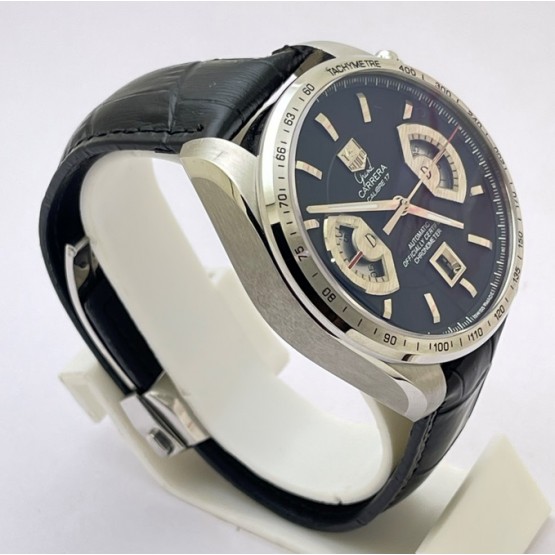 Tag Heuer Grand Carrera Calibre 17 Leather Strap Swiss ETA 7750 Valjoux Movement Automatic Watch