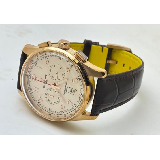 Breitling Premier Choronograph Leather Strap Watch