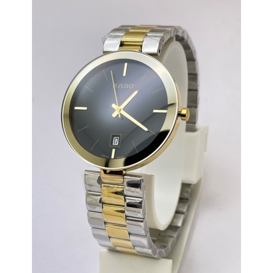 Rado Black Dial Dual Tone Bracelet Watch