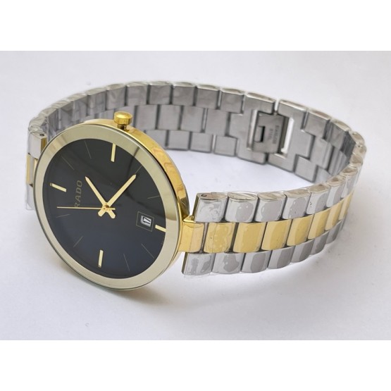 Rado Black Dial Dual Tone Bracelet Watch