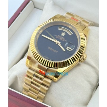 Rolex Day-Date ONYX Edition Golden Swiss Automatic Watch