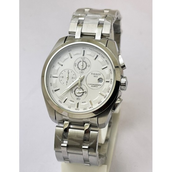 Tissot Couturier White Steel Bracelet Watch