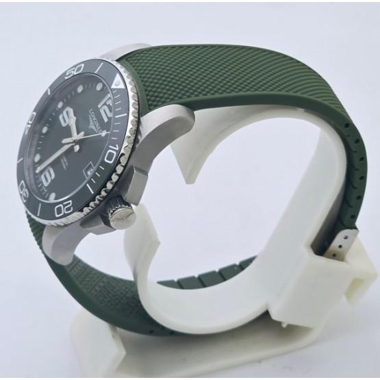 Longines Hydroconquest Green Rubber Strap Swiss Automatic Watch