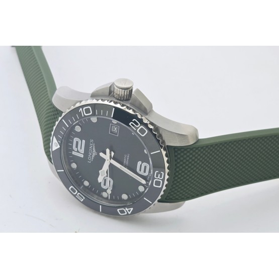 Longines Hydroconquest Green Rubber Strap Swiss Automatic Watch