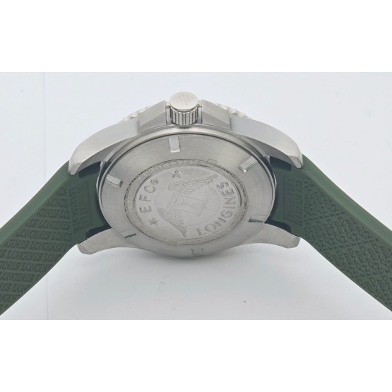 Longines Hydroconquest Green Rubber Strap Swiss Automatic Watch