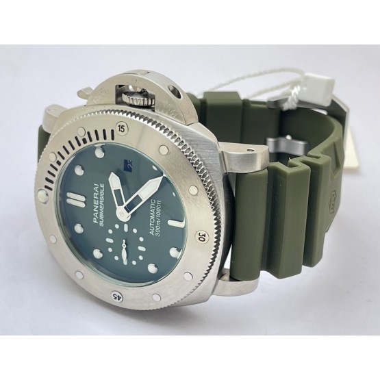 Panerai Submersible Green Rubber Strap Swiss Automatic Watch