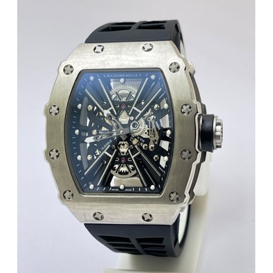 Richard Mille RM 1201 Black Rubber Strap Swiss ETA Automatic Watch