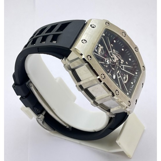 Richard Mille RM 1201 Black Rubber Strap Swiss ETA Automatic Watch