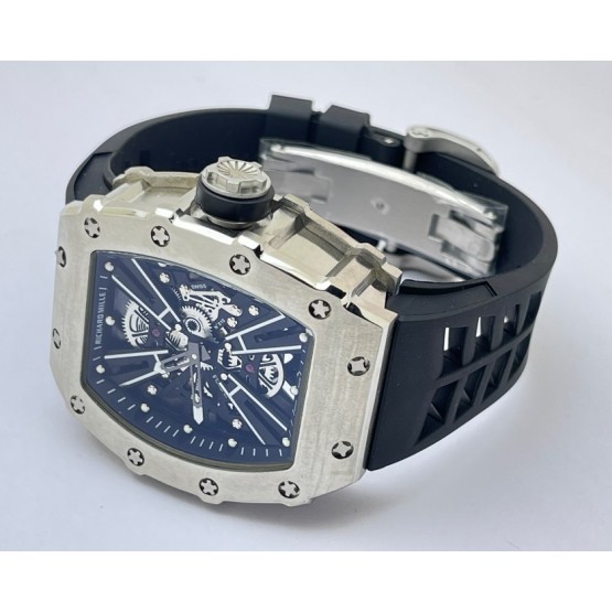 Richard Mille RM 1201 Black Rubber Strap Swiss ETA Automatic Watch