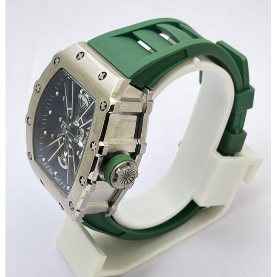 Richard Mille RM 1201 Green Rubber Strap Swiss ETA Automatic Watch