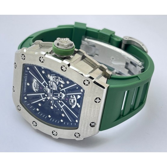 Richard Mille RM 1201 Green Rubber Strap Swiss ETA Automatic Watch