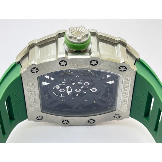 Richard Mille RM 1201 Green Rubber Strap Swiss ETA Automatic Watch