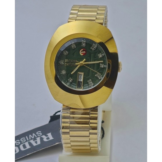 Rado Diastar Golden Green Day Date Swiss Automatic Watch