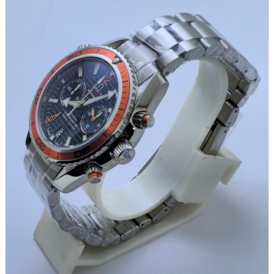 Omega Seamaster Planet Ocean Black Dial Orange Bezel Steel Watch