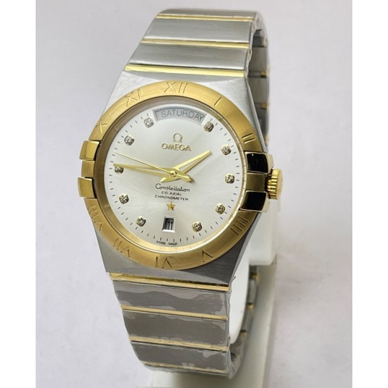 Omega Constellation Day-Date Double Eagle Diamond Mark Swiss Automatic Watch