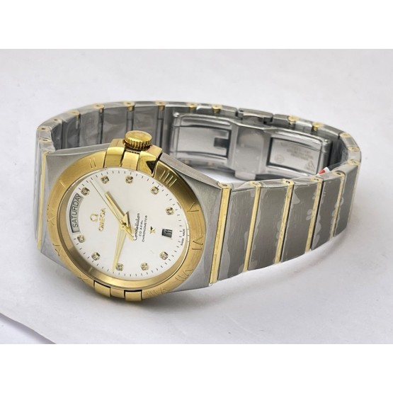 Omega Constellation Day-Date Double Eagle Diamond Mark Swiss Automatic Watch