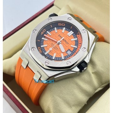 Audemars Piguet Diver Orange Rubber Strap Swiss Automatic Watch