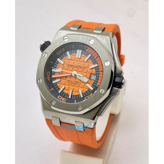 Audemars Piguet Diver Orange Rubber Strap Swiss Automatic Watch