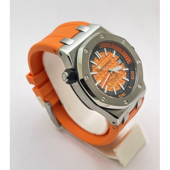 Audemars Piguet Diver Orange Rubber Strap Swiss Automatic Watch