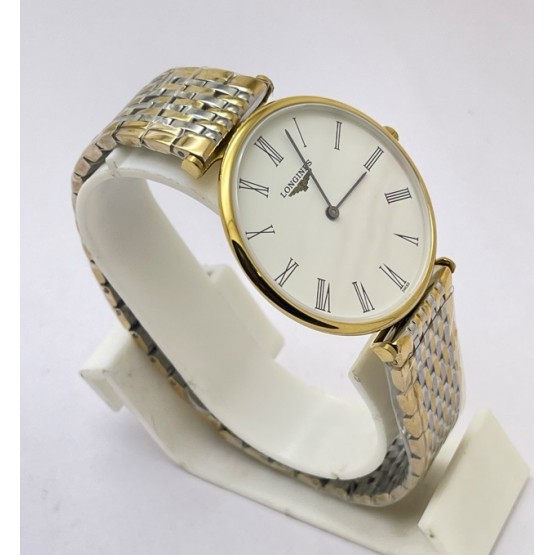 Longines Elegance La Grande White Dual Tone Watch