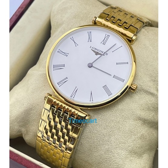 Longines Elegance La Grande White Golden Watch