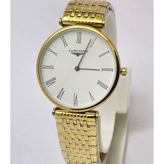 Longines Elegance La Grande White Golden Watch