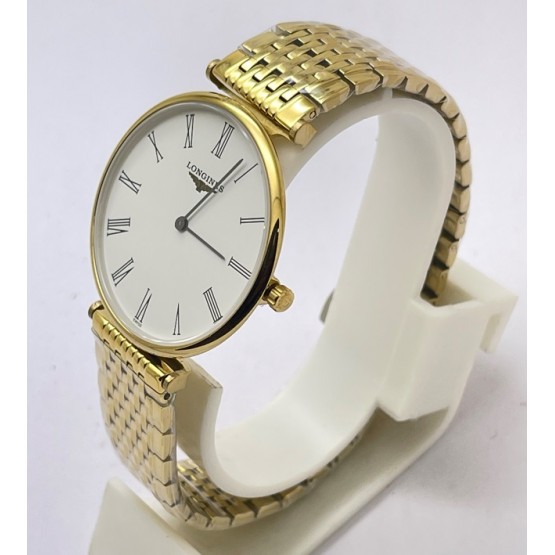 Longines Elegance La Grande White Golden Watch