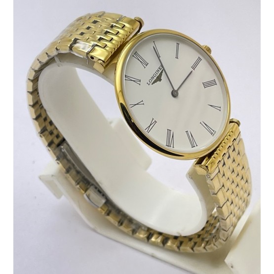 Longines Elegance La Grande White Golden Watch