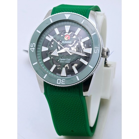 Rado Captain Cook X England Cricket Green Rubber Strap Limited Edition Swiss Automatic Watch