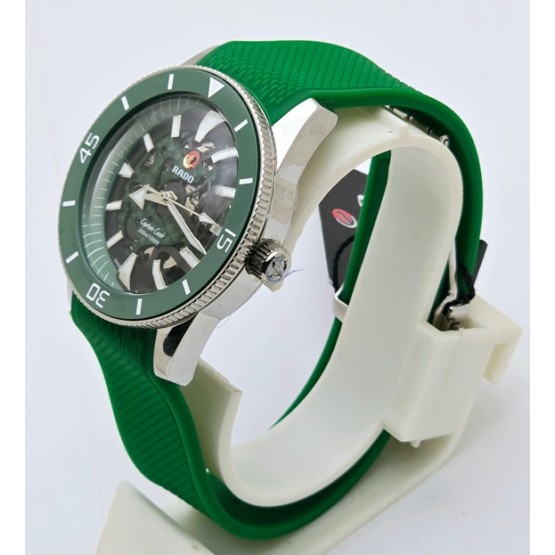 Rado Captain Cook X England Cricket Green Rubber Strap Limited Edition Swiss Automatic Watch